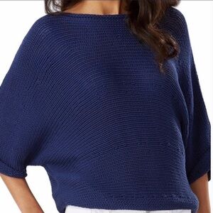 Tommy Bahama Blue Shrug with Relaxed Fit and Textured Knit